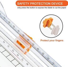 img 1 attached to 📎 Efficient A4 Paper Cutter: Titanium Scrapbooking 12 Inch with Security Safeguard and Side Ruler - Ideal for Scrapbooking, Craft Paper, Cardstock, Labels, and Photos (White)