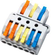 🔌 gkeemars 8 pack compact wire splice connectors quick terminal blocks (3-in-6 out) for electrical wiring logo