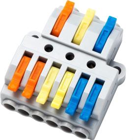 img 4 attached to 🔌 GKEEMARS 8 Pack Compact Wire Splice Connectors Quick Terminal Blocks (3-in-6 Out) for Electrical Wiring