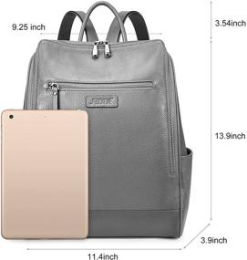 img 1 attached to S ZONE Genuine Leather Backpack Rucksack Women's Handbags & Wallets