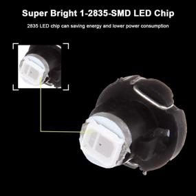 img 2 attached to ✨ Высококачественный набор из 20 штук ламп cciyu 2835 SMD T3 Neo Wedge 1 - идеальная замена для подсветки панели климат-контроля 1999-2010 Honda Accord/Odyssey (красные).