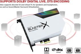 img 2 attached to Enhance Your Gaming Experience with Creative Sound BlasterX AE-5 Plus Pure Edition Sound Card: Unleash the Power of SABRE32 Ultra-Class Audio Technology, Dolby Digital, & DTS