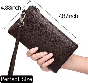 img 2 attached to GOIACII Women's Leather Wristlet Handbag with RFID Blocking Technology