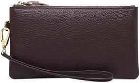 img 4 attached to GOIACII Women's Leather Wristlet Handbag with RFID Blocking Technology