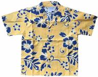 🌺 hawaii classic hibiscus boys' clothing: vibrant hawaiian orange tops, tees & shirts logo