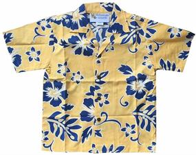 img 1 attached to 🌺 Hawaii Classic Hibiscus Boys' Clothing: Vibrant Hawaiian Orange Tops, Tees & Shirts