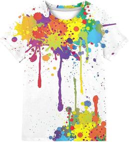 img 4 attached to 👚 Kayolece Realistic Printed Design Girls' Tops, Tees & Blouses: Vibrant Shirts for Fashion-Forward Girls