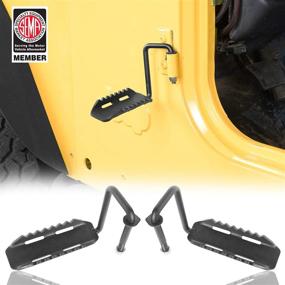 img 4 attached to 🚪 Hooke Road Дверные петли подножек и подножки для Jeep TJ Wrangler 1997-2006 - совместимы и улучшенные SEO