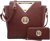 👜 stylish triangle fashion satchel set with matching women's handbags & wallets for totes logo