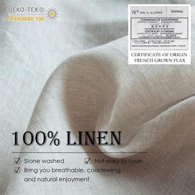 img 3 attached to 🛏️ Simple & Opulence 100% Linen Duvet Cover Set - 3pcs French Washed Flax Solid Color Bedding with Button Closure - Queen Size - Soft, Breathable, and Natural - Farmhouse Style (Linen)