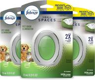 🐾 febreze small spaces pet air freshener, fresh scent, strong odor eliminator (3 count) logo