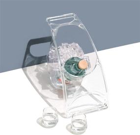 img 2 attached to Enhance Your Drink Experience with the Coolin Curve Ice Bucket: Evenly Chills Wine, Champagne, Beer, and More - 2 Quarts