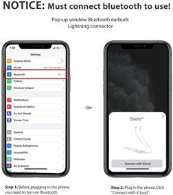 img 1 attached to Высококачественная пара наушников Apple с разъемом Lightning - микрофон, регулировка громкости - внутриканальный стереонаушник для iPhone 12/SE/11/XR/XS/X/7/7 Plus/8/8Plus - совместим с iOS.