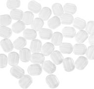 👂 toaob 24 pcs small earring back pads: clear silicone comfort cushions for clips on earrings (10 x 8mm) logo