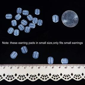 img 2 attached to 👂 TOAOB 24 PCS Small Earring Back Pads: Clear Silicone Comfort Cushions for Clips On Earrings (10 x 8mm)