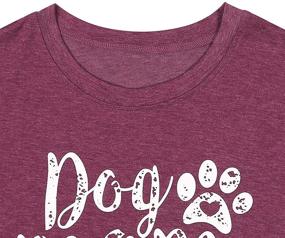 img 2 attached to 🐶 Adorable Dog Mom Tshirts: Funny Paw Print Graphic Tees for Women!