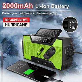 img 2 attached to 📻 RunningSnail Emergency Weather Radio: Hand Crank Solar Radio with SOS Alarm, AM/FM/NOAA, Flashlight, 2000mAh Power Bank