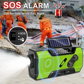 img 1 attached to 📻 RunningSnail Emergency Weather Radio: Hand Crank Solar Radio with SOS Alarm, AM/FM/NOAA, Flashlight, 2000mAh Power Bank