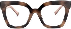 img 3 attached to Voogueme Cat Eye Frame Blue Light Glasses For Women Block UV Anti Eyestrain Naila VFT0269