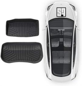 img 4 attached to Tesla Model 3 Frunk and Subtrunk Mats (Fits New 2021 Frunk) - From Tesloid.com