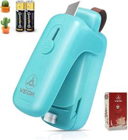 img 4 attached to 🔒 VEOK Mini Bag Sealer with Cutter: Portable 2-in-1 Heat Sealer for Snack, Cookie, and Fruit Storage Bags - Ideal Food Saver for Plastic, Mylar, and Poly Bags (Batteries Included)