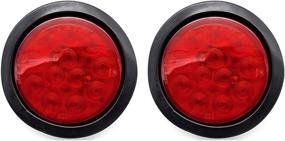 img 1 attached to 🚛 ALL STAR TRUCK PARTS 4" Inch Red LED Truck Trailer Light Kit - Stop/Turn/Tail/Reverse - 2 Red Lights Included