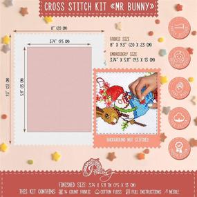 img 2 attached to 🐰 Kids' Cross Stitch Kit: 'Mister Bunny' Hand Embroidery Easter Gift