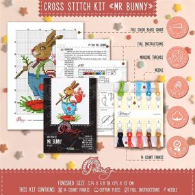 img 3 attached to 🐰 Kids' Cross Stitch Kit: 'Mister Bunny' Hand Embroidery Easter Gift