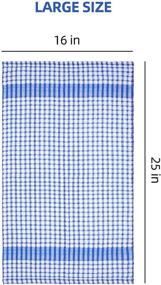 img 3 attached to 🧺 Cotton Kitchen Towels 16x25, 4-Pack Quick Drying Dish Towels for Household & Dishes