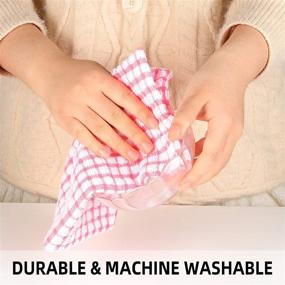 img 2 attached to 🧺 Cotton Kitchen Towels 16x25, 4-Pack Quick Drying Dish Towels for Household & Dishes