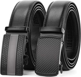 img 4 attached to 👖 WERFORU Genuine Leather Automatic Ratchet Belt