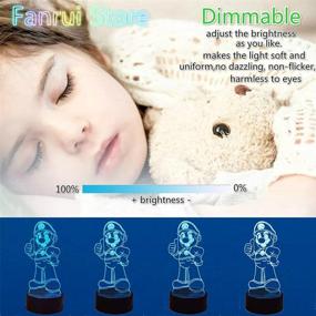 img 2 attached to 🎮 Japan Anime - Super Game Action Figure Cute Toys: 3D LED RGB Night Light with Smart 7 Colors Auto Change - Perfect Table Lamp Decor for Home, Party, Kids - Teens' Birthday, Christmas & Thanksgiving Gifts