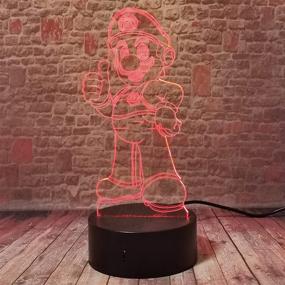 img 1 attached to 🎮 Japan Anime - Super Game Action Figure Cute Toys: 3D LED RGB Night Light with Smart 7 Colors Auto Change - Perfect Table Lamp Decor for Home, Party, Kids - Teens' Birthday, Christmas & Thanksgiving Gifts