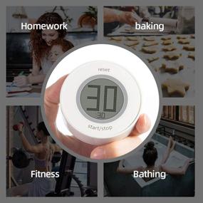 img 2 attached to ⏲️ Ecagewill Digital Kitchen Timer: Manual Countdown Alarm Clock for Cooking, Showers, Study & Stopwatches