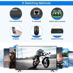 img 3 attached to 🔁 TESmart 8X1 HDMI KVM переключатель: 8 портов, 4K@60 Гц Ultra HD, RS232, LAN и IP управление, автоматическое сканирование, монтаж в стойку - управление 8 ПК с 1 монитором, клавиатурой, мышью