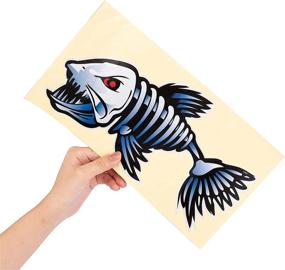 img 1 attached to Fish Skeleton Waterproof Decal Sticker