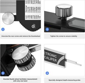 img 2 attached to 📏 BIZOMANT 0-6 Inches Electronic Digital Caliper - Stainless Steel Body, Large LCD Screen, Instant Inch/MM Conversions, Auto Off Battery-Saving Feature