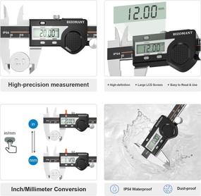 img 3 attached to 📏 BIZOMANT 0-6 Inches Electronic Digital Caliper - Stainless Steel Body, Large LCD Screen, Instant Inch/MM Conversions, Auto Off Battery-Saving Feature