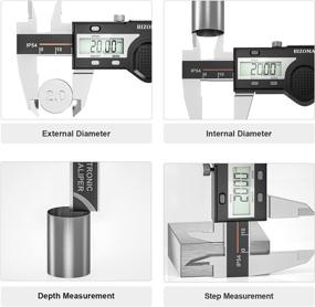 img 1 attached to 📏 BIZOMANT 0-6 Inches Electronic Digital Caliper - Stainless Steel Body, Large LCD Screen, Instant Inch/MM Conversions, Auto Off Battery-Saving Feature