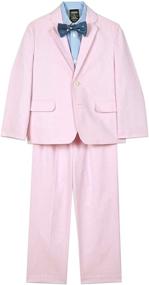 img 4 attached to 👔 Boys' Clothing Set: 4-Piece Dress Shirt, Pants, and Jacket