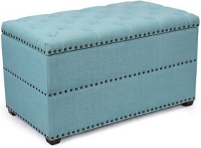 img 1 attached to Adeco FT0050 3 Footstool Ottomans Rectangular Furniture