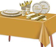 supplies tablecloth disposable dinnerware silverware birthday logo