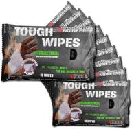 🎁 ultimate holiday gift & stocking stuffer: ce tools pro tough wipes with scrubbing beads, thick heavy-duty hand wipes, waterless hand cleaner (10 pouches, 100 count) logo