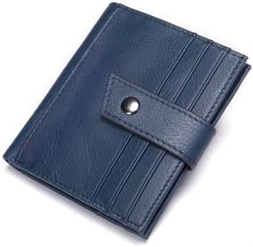 img 4 attached to 🐮 Stylish Compact Cowhide Wallet for Women and Men's Accessories