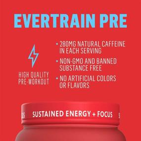 img 3 attached to 💪 Enhance Your Workouts with EVERTRAIN PRE - Premium Clean Pre Workout Powder for Strength, Energy, and Muscle Building - Natural Flavors & Colors - 25 Servings (Orange)