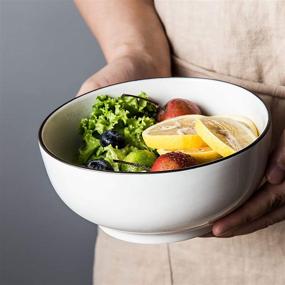 img 3 attached to 🍲 AnBnCn Set of 3 Stackable Porcelain Bowl Sets - 65 Pack