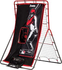 img 4 attached to ⚾ Franklin Sports 2-in-1 Baseball Pitch Trainer - Pitching Target and Rebounder Net with Switch Hitter + Pitchback - Enhanced Pitching Target for Optimal Strikezone