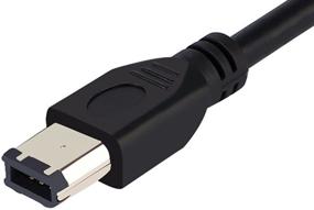 img 1 attached to 🔌 zdyCGTime 5FT 6 Pin to 6 Pin Firewire DV iLink Male to Male IEEE 1394 Cable – Black, High Quality & Reliable Connectivity