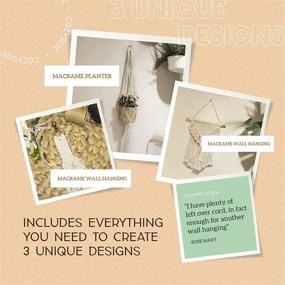 img 2 attached to 🧶 Deluxe DIY Macrame Craft Kit for Adults Beginners: Wall Macrame, Plant Hanger & Keychain Set with Book and Video Tutorials - Perfect for Arts & Crafts Enthusiasts