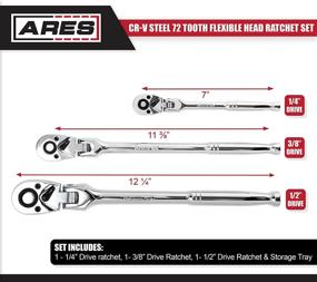 img 3 attached to Superior Performance Guaranteed: ARES 42028 3 Piece 72 Tooth Flex Ratchet